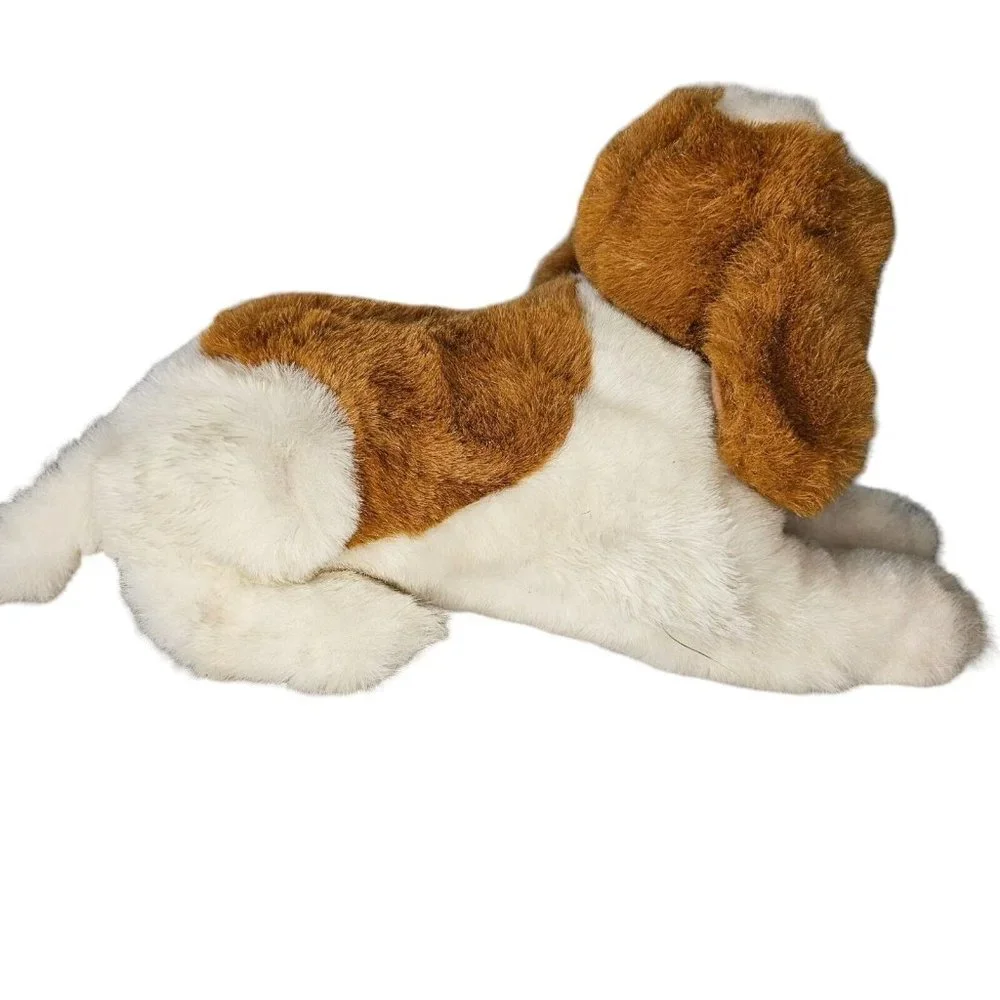 Vintage 80s St. Bernard Dog Plush Stuffed Animal Stuffie Squish 12